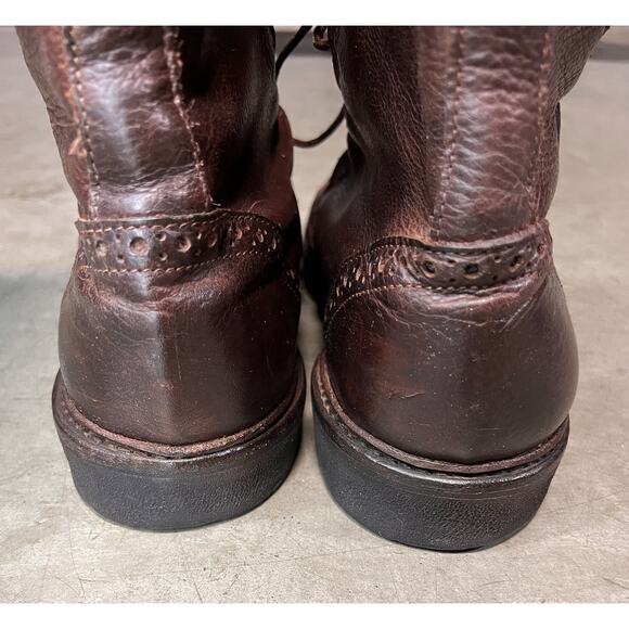 Allen Edmonds Long Branch Boots 6021 Wingtip Brown Leather Brogue Size 13 D - Picture 7 of 14